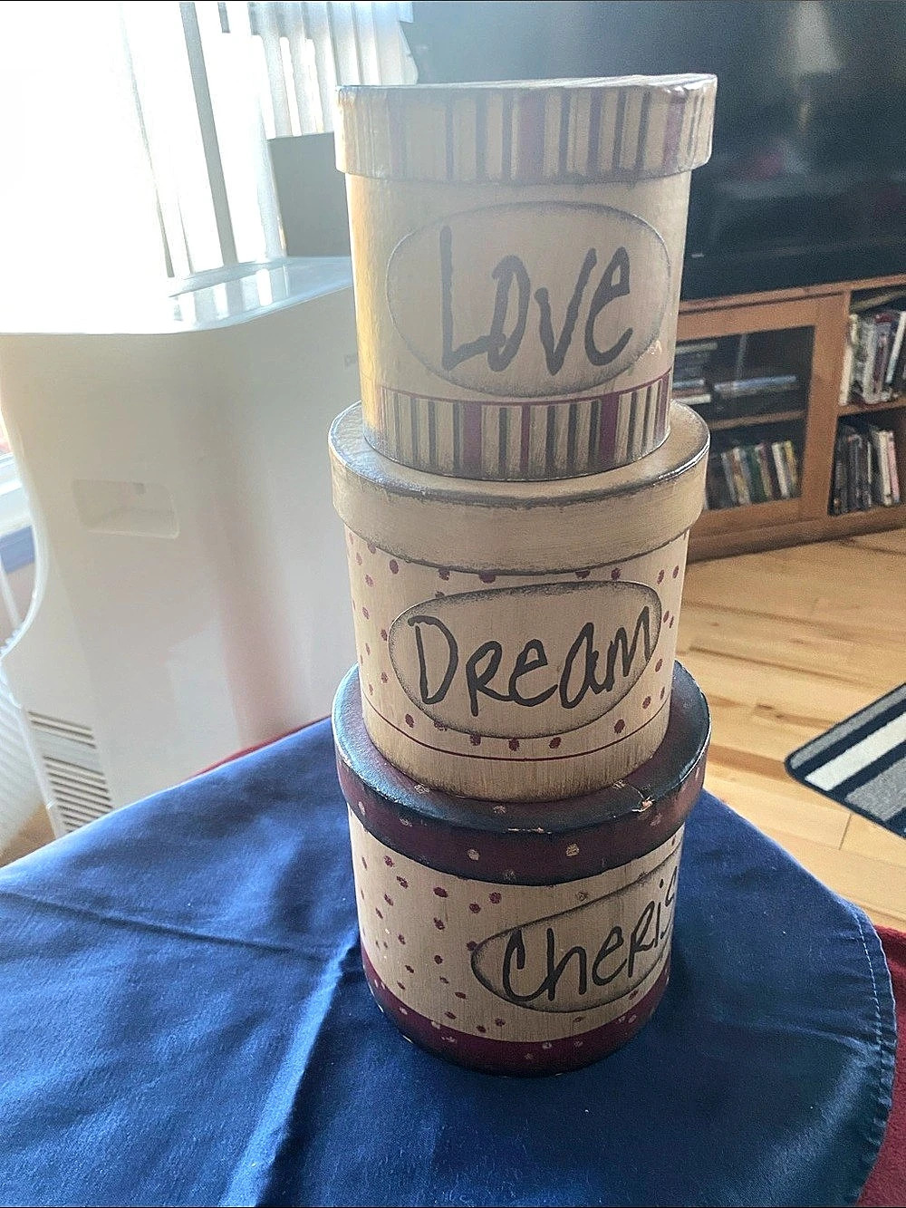 Set of 3 Decorative Round Storage Containers